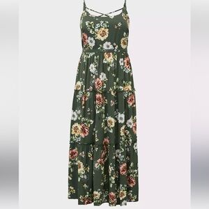 Torrid Maxi Challis Tiered Dress